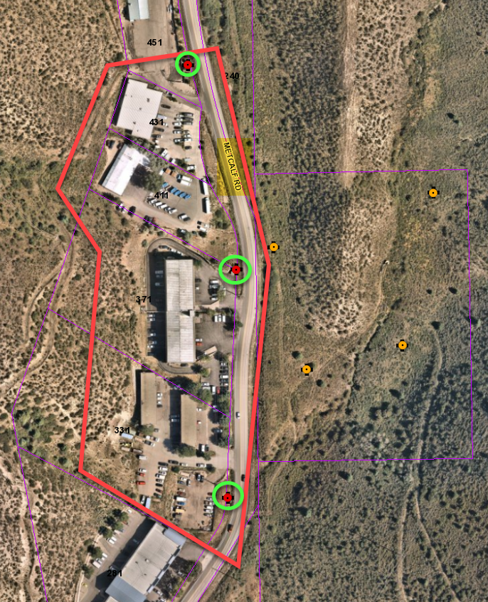Metcalf Road emergency water outage.